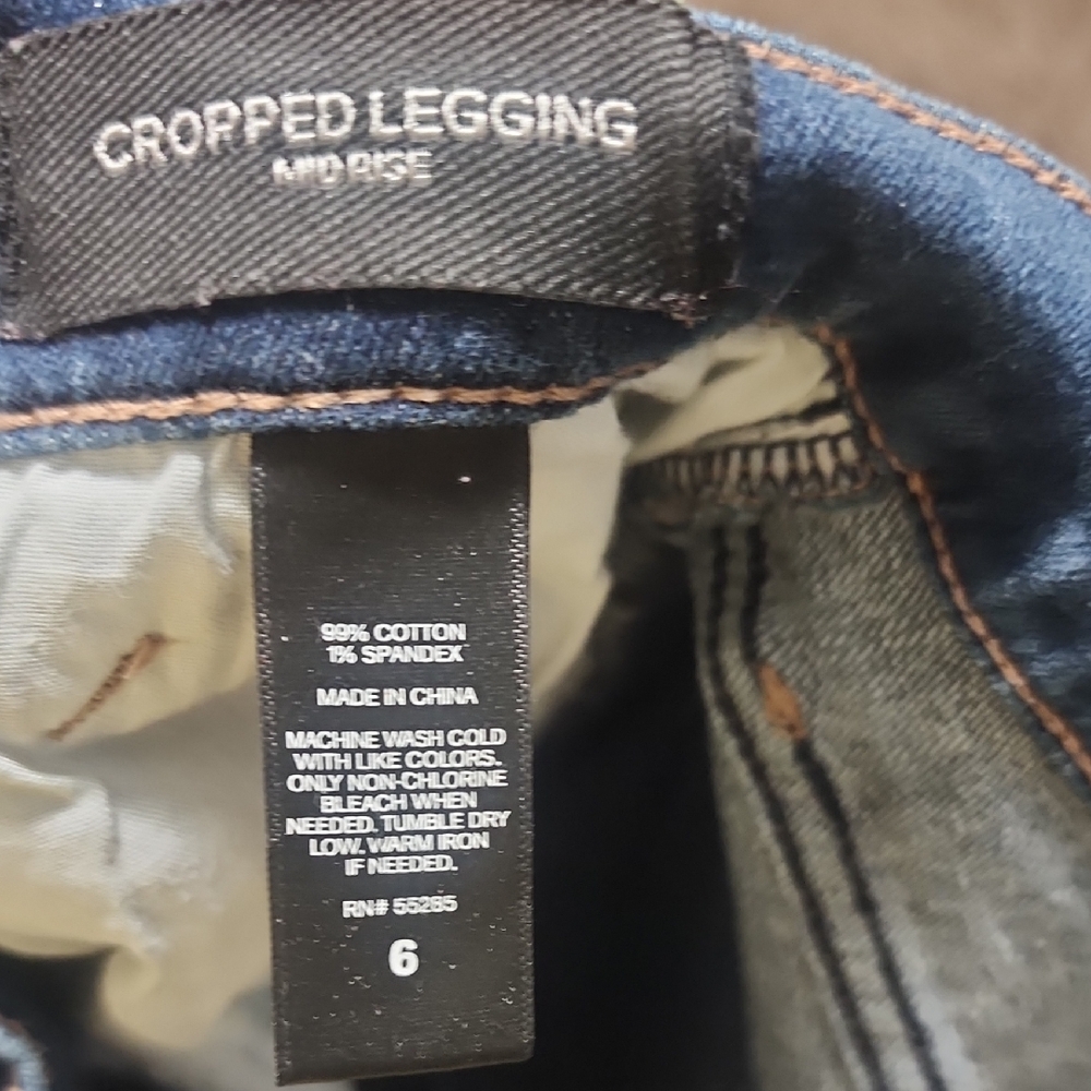 Express Blue Cropped Legging Jeans